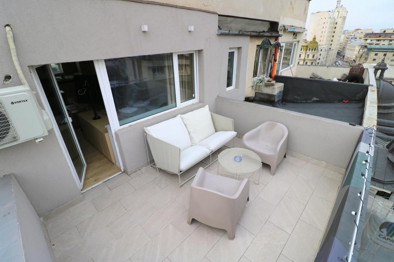 Deluxe Studio Old Center Panoramic View Terrace Apartment Bukares Bagian luar foto
