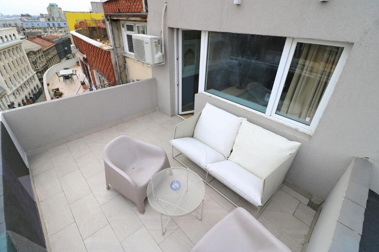 Deluxe Studio Old Center Panoramic View Terrace Apartment Bukares Bagian luar foto