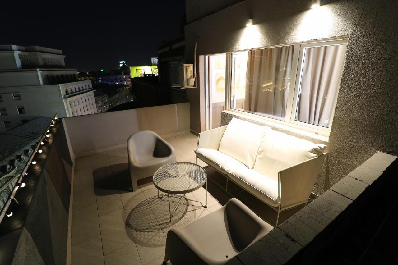 Deluxe Studio Old Center Panoramic View Terrace Apartment Bukares Bagian luar foto
