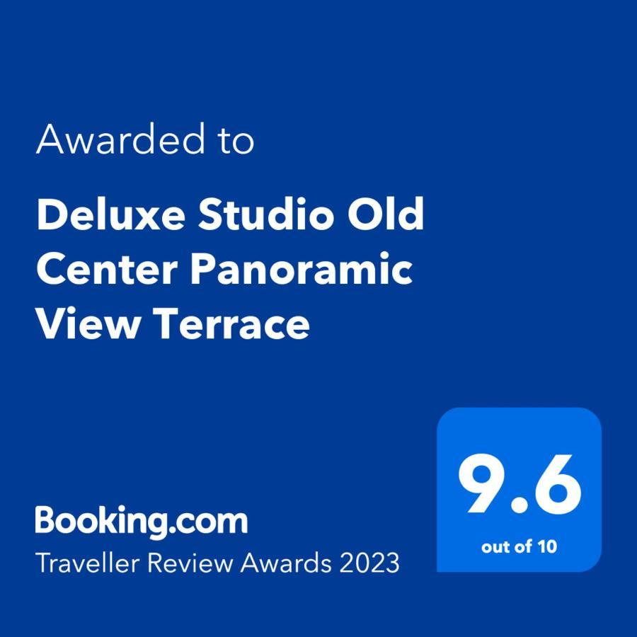 Deluxe Studio Old Center Panoramic View Terrace Apartment Bukares Bagian luar foto
